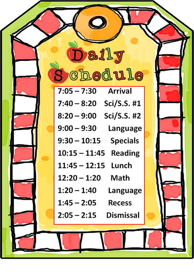 daily schedule for grade school kids